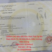 CHÍNH CHỦ Bán Đất Khu Sinh Thái Tại Bờ Nam Kênh T3, Xã Kiên Bình, Kiên Lương, Kiên Giang